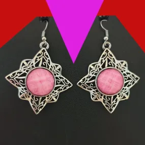33X33mm Imitated Gemstone Earrings Sold by per Pair Pack
