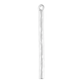 42mm Silver Textured Post Charm