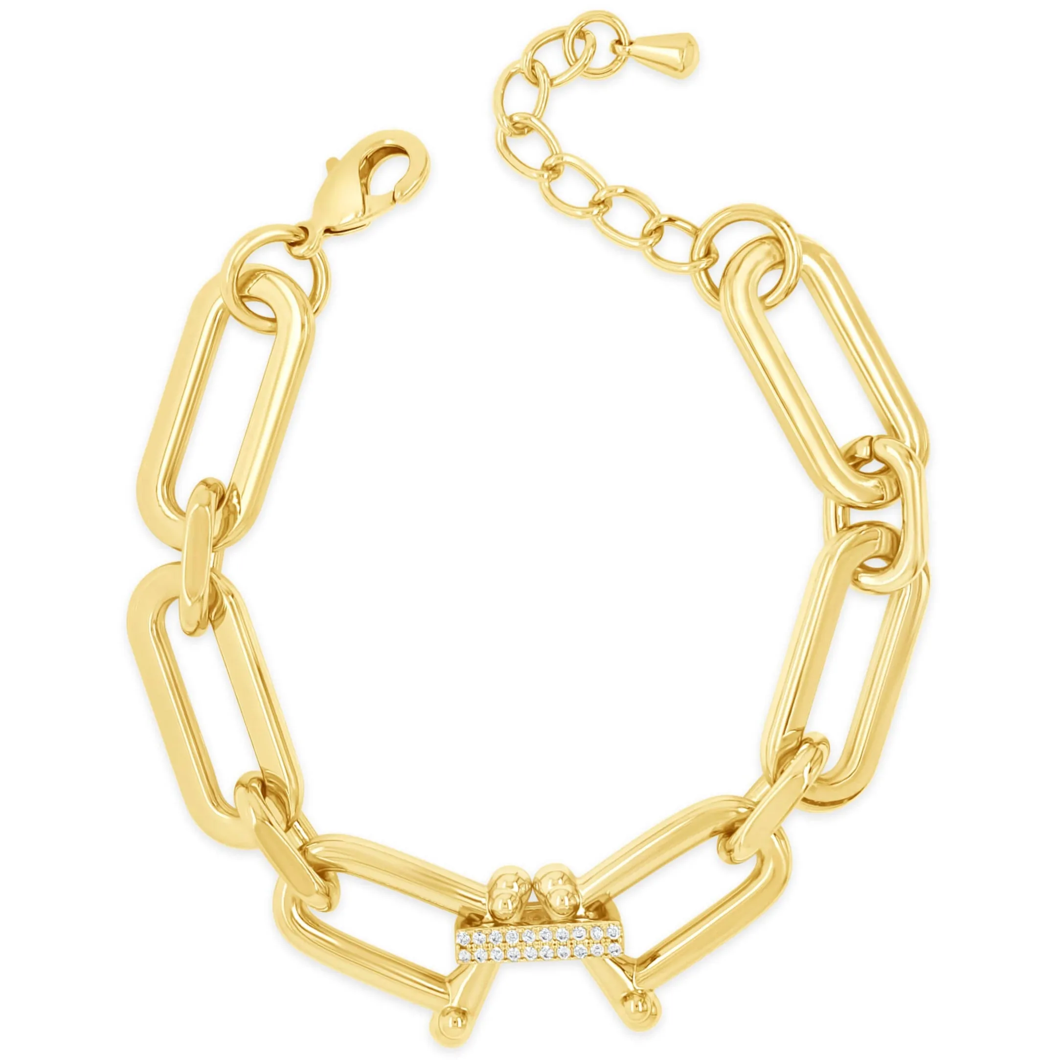 Absolute Gold Chunky Oval Chain Bracelet