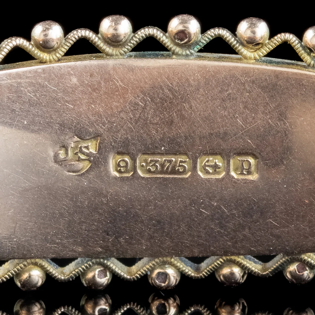 Antique Edwardian Bangle 9ct Gold Dated 1914