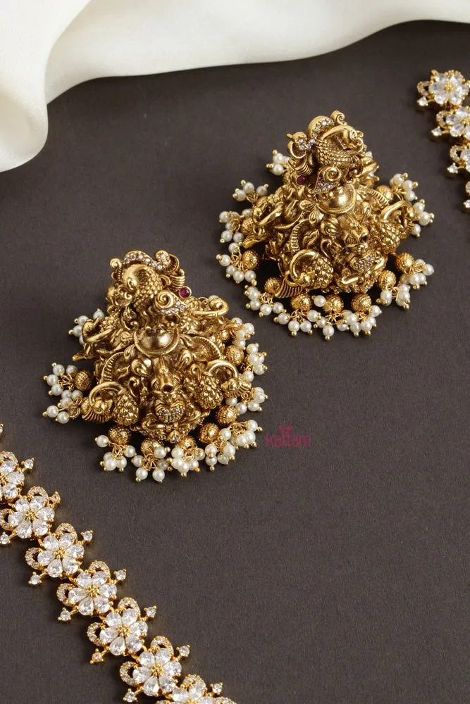 Antique Nakshi Stone Semi Bridal Haram