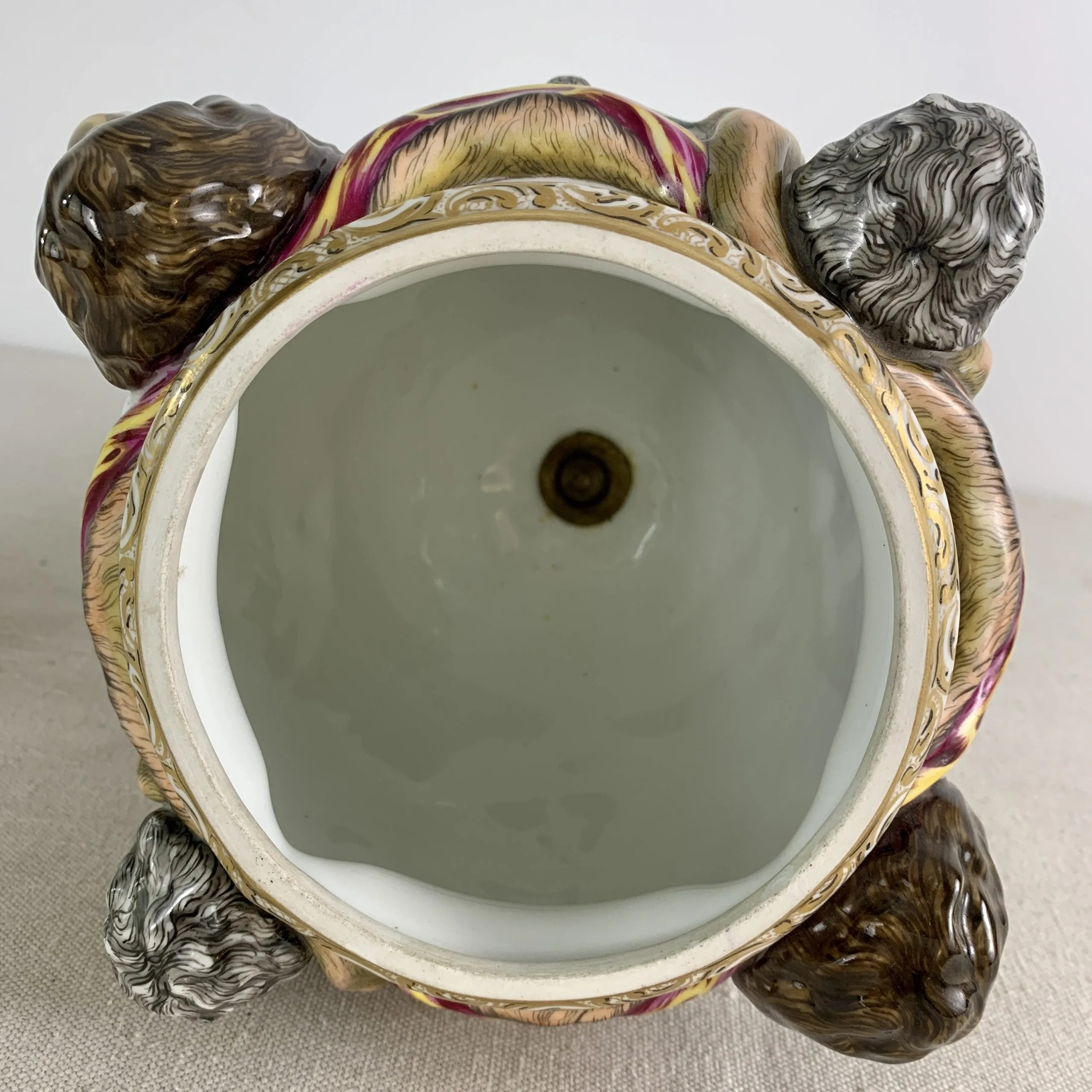 Capodimonte Porcelain Italian Urn, Hand Painted, Vintage