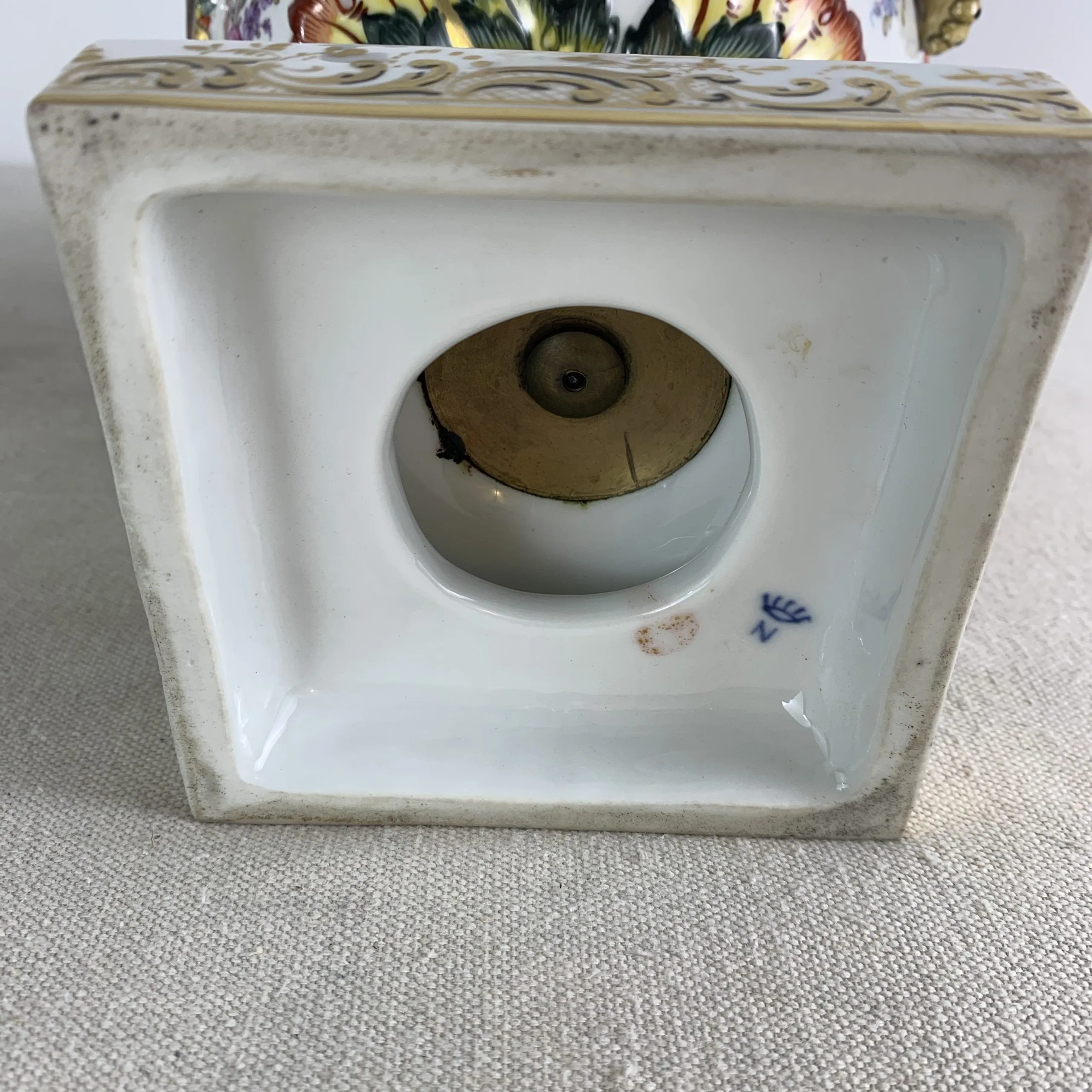 Capodimonte Porcelain Italian Urn, Hand Painted, Vintage