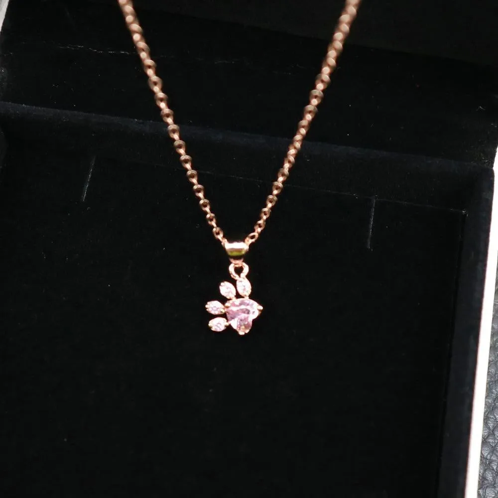 Cat Paw Pendant Necklace