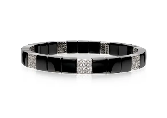 Ceramic and One Carat Diamond Bracelet