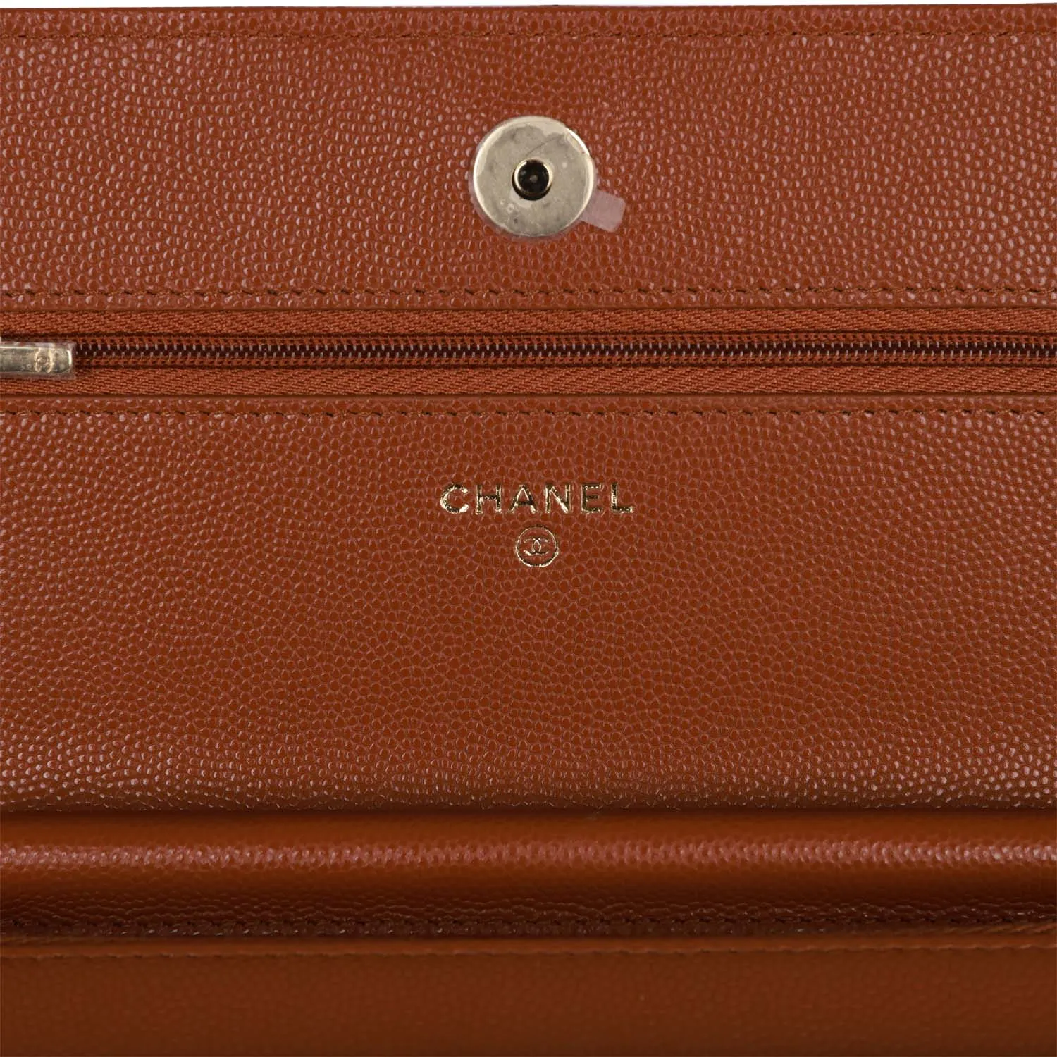Chanel Wallet on Chain WOC Brown Caviar Gold Hardware