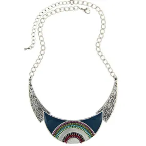 Christmas New Fashion 2016 Moon Collars Vintage Ethnic Colorful Enameling Beads Statement Choker Necklaces Women Retro Jewelry