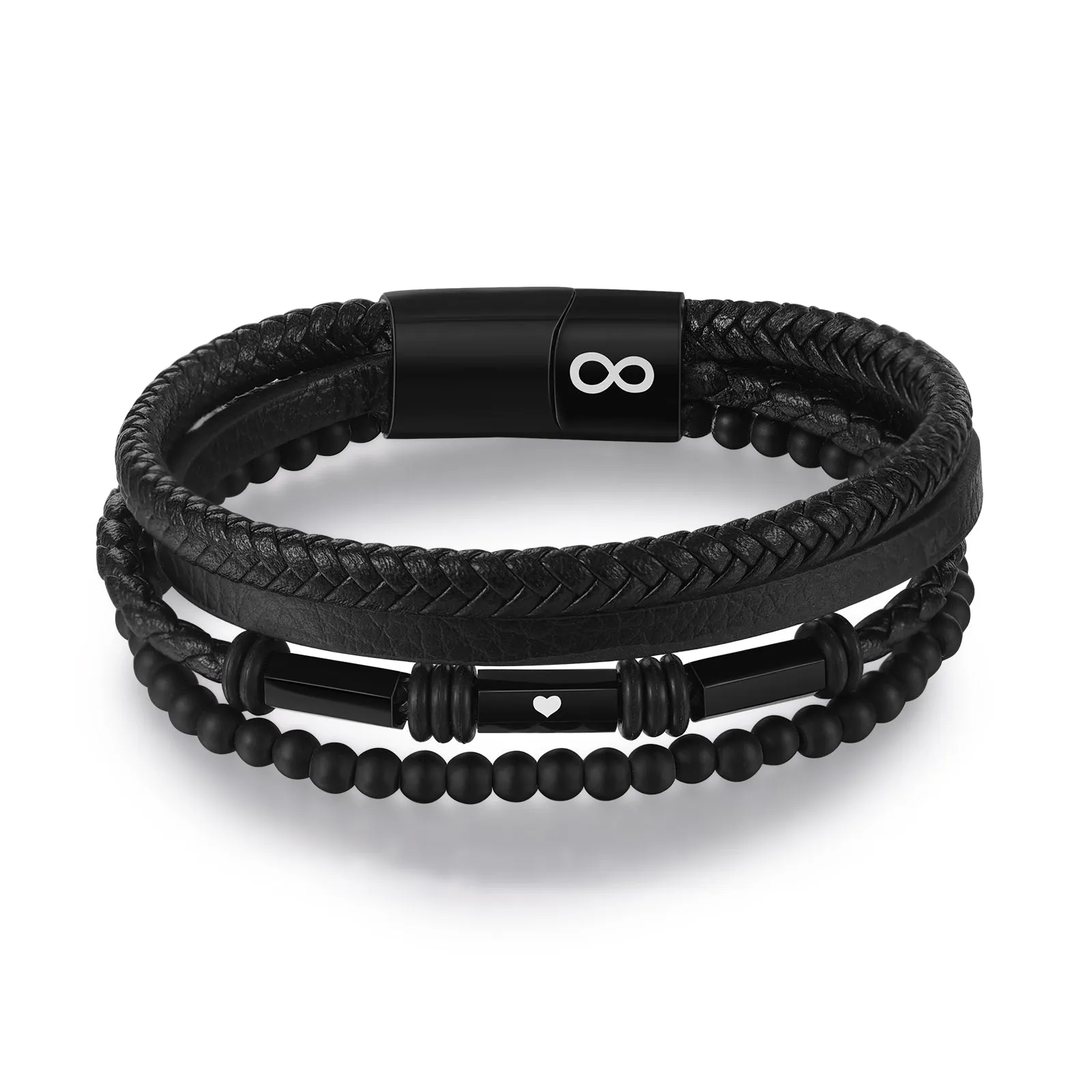 Custom Name Leather Bracelet-Engraved Bracelet For Him