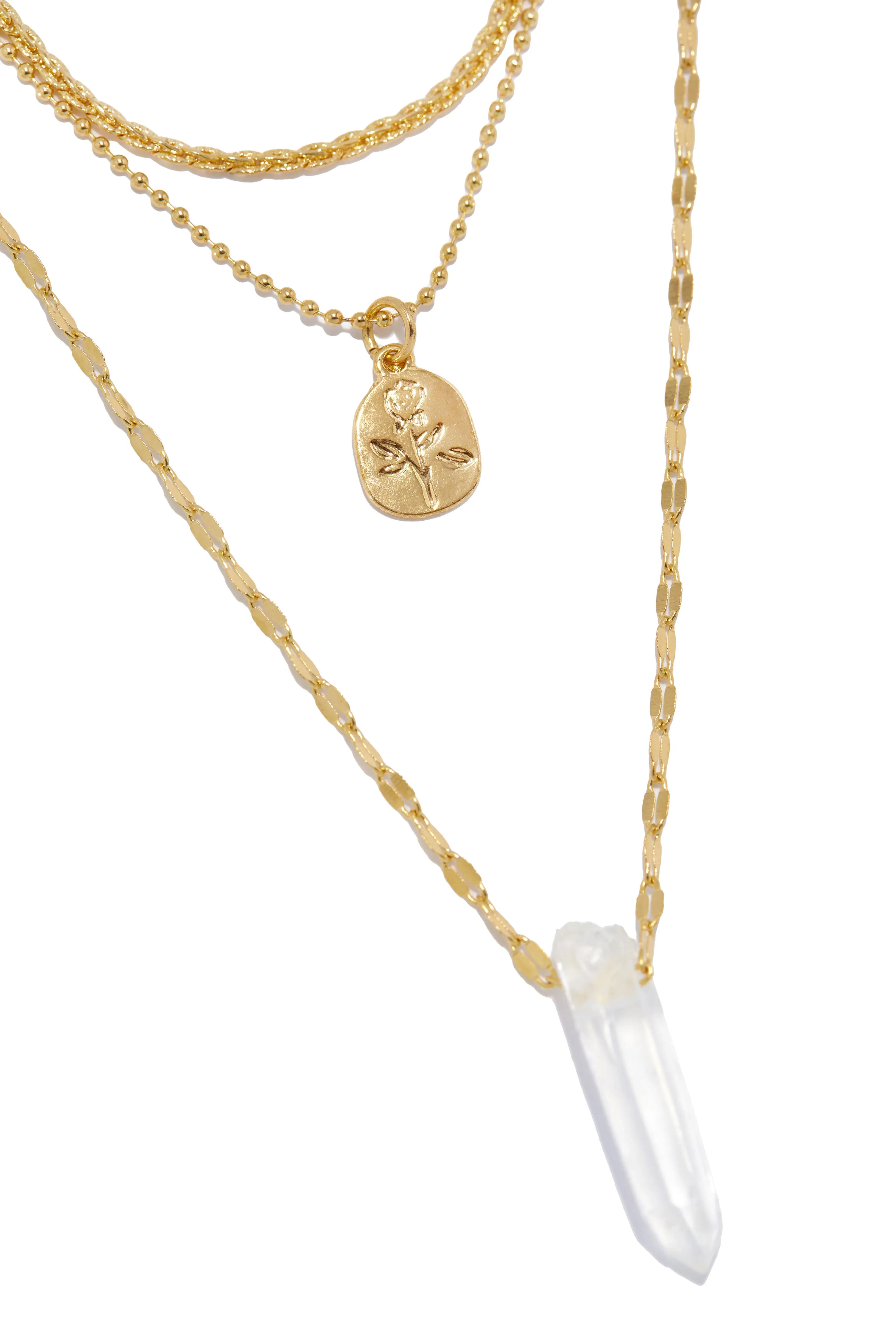 Deymara Necklace and Earring Set - Gold