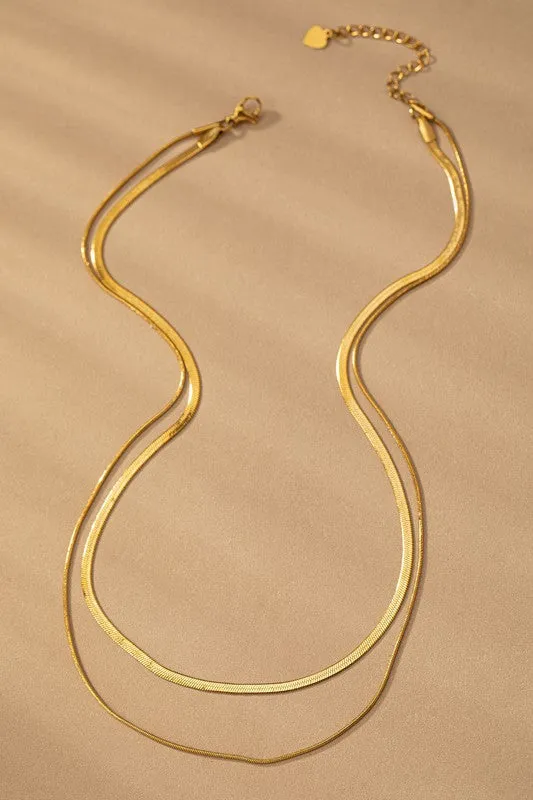 Double Layered Chain Necklaces