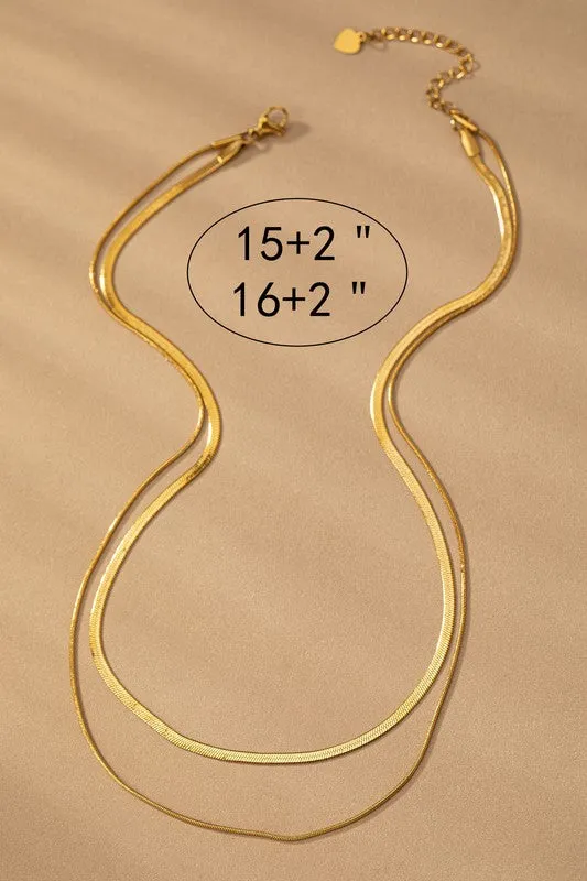 Double Layered Chain Necklaces