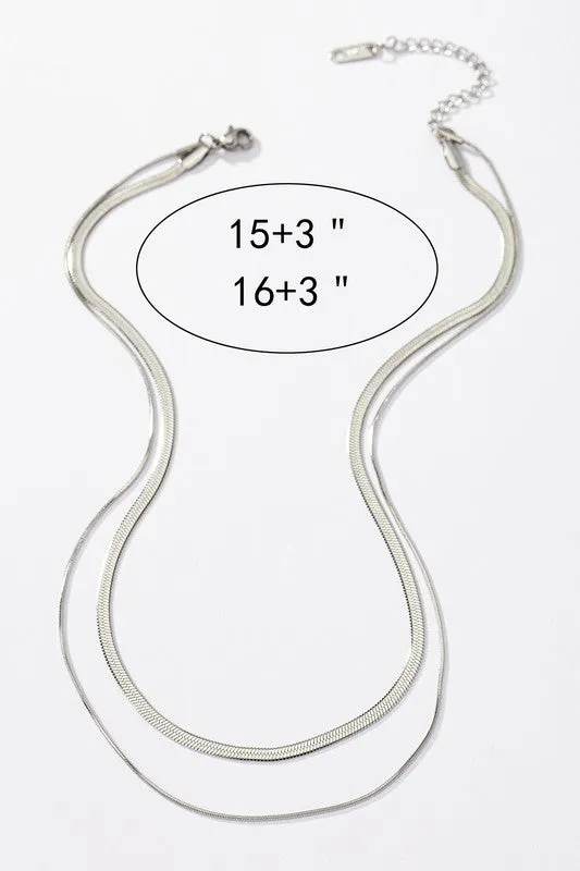 Double Layered Chain Necklaces