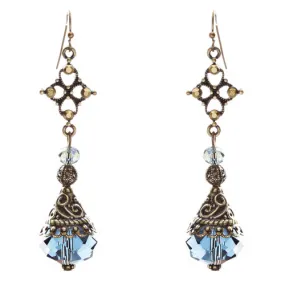 Fashion Chic Crystal Rhinestone Unique Tear Drop Dangle Earrings E830 Blue