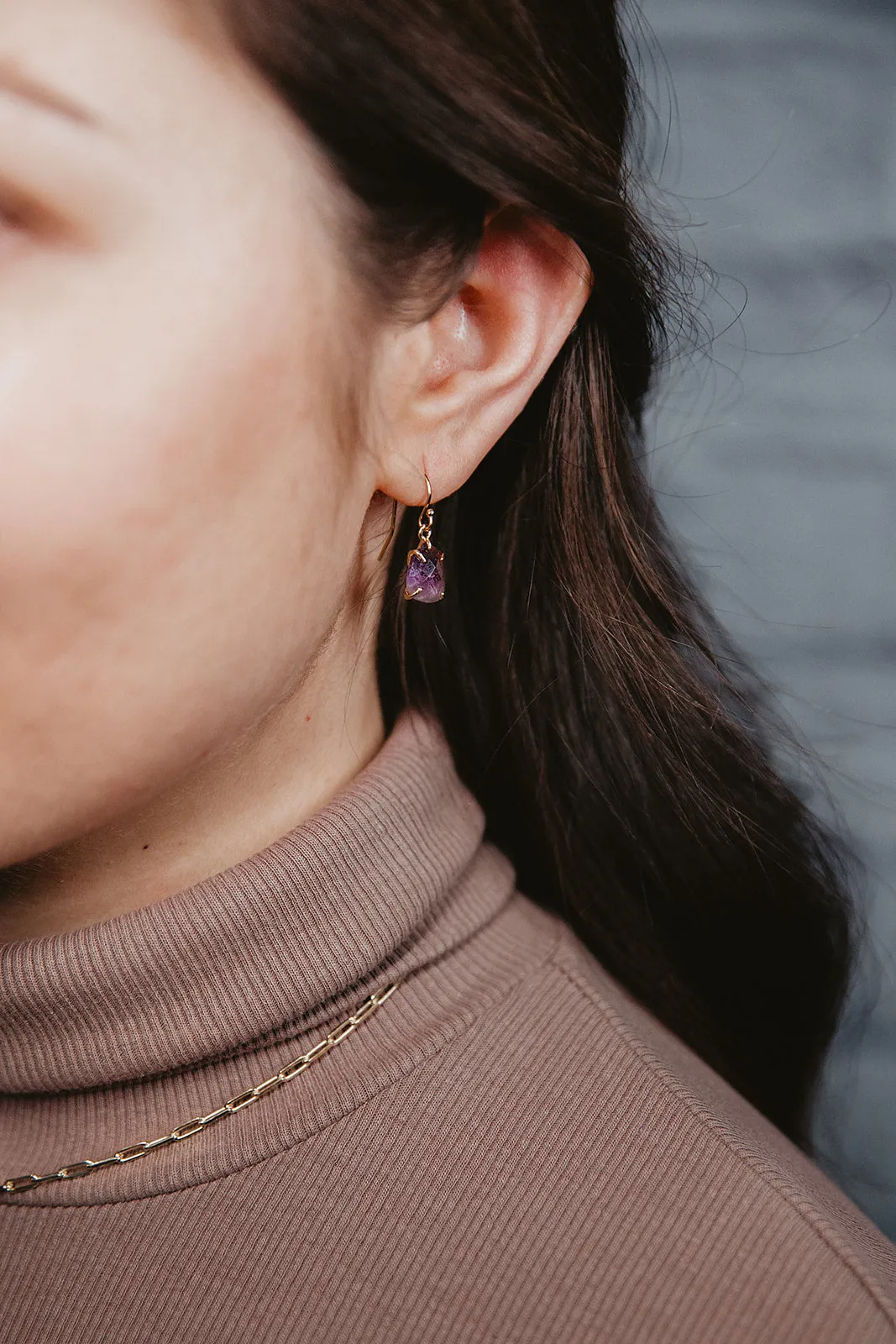 Gemstone Claw Earrings