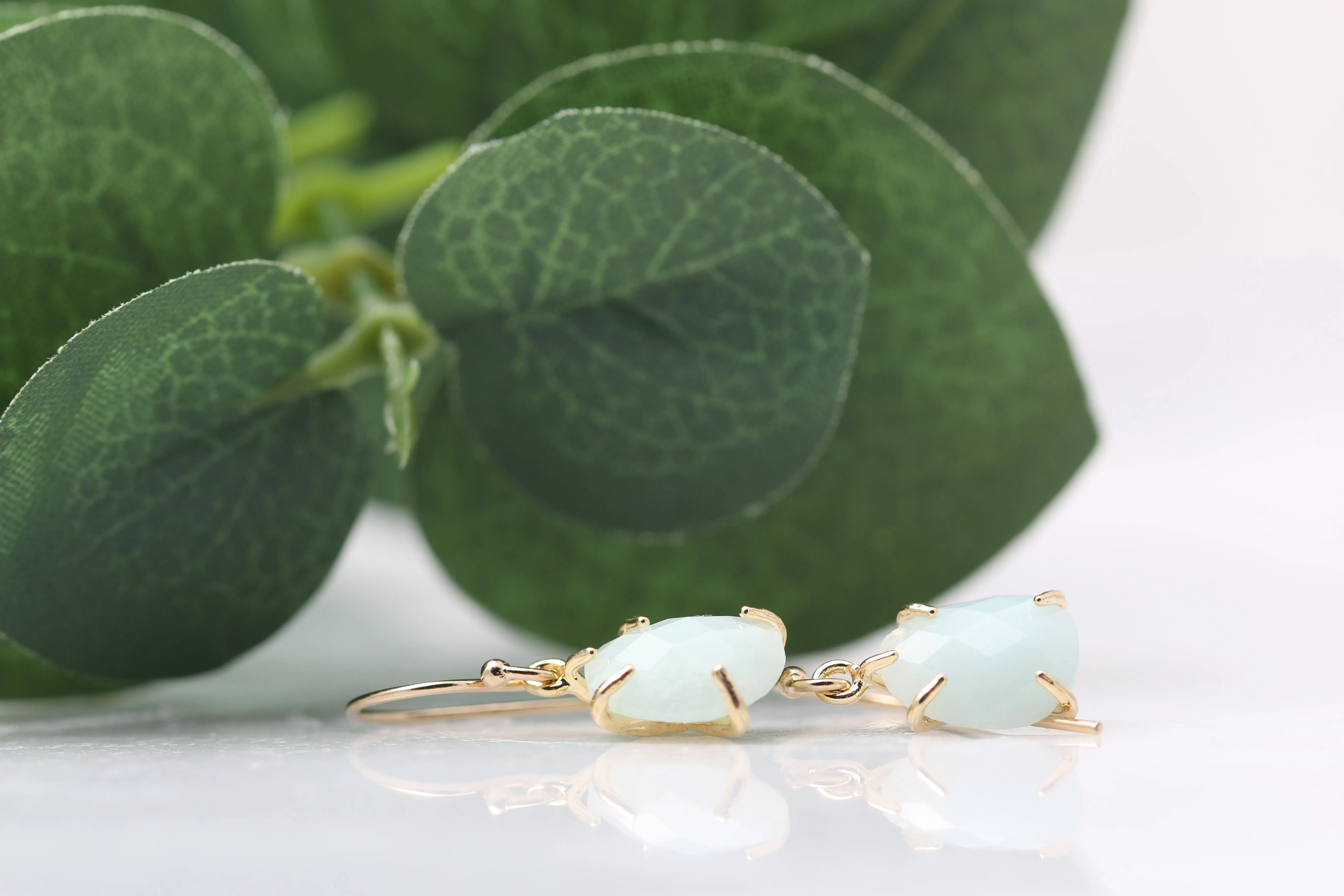 Gemstone Claw Earrings