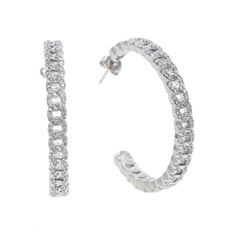 Iced Link Hoops