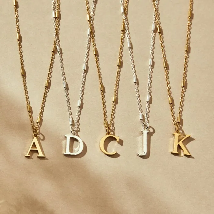 Initial Necklace - C - Silver - SNCC4040C