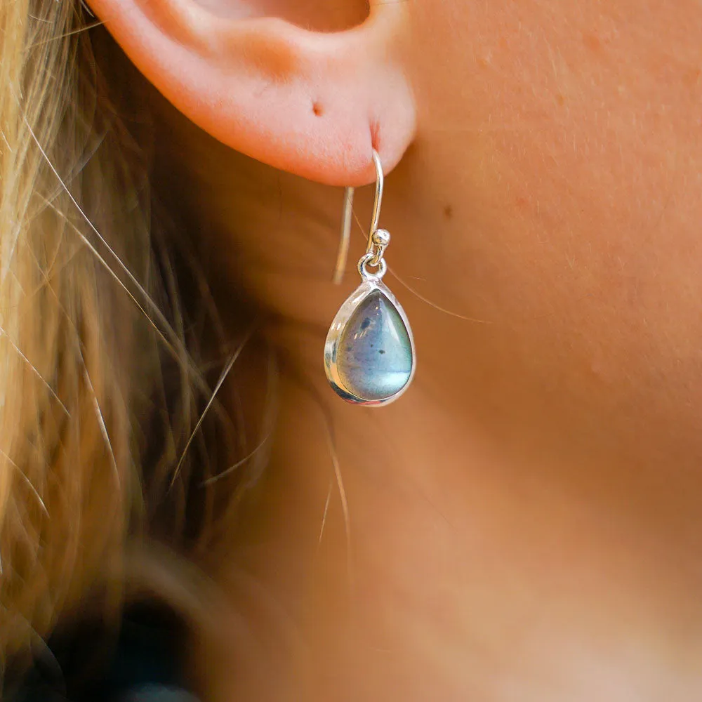 Lola Teardrop Gemstone Sterling Silver Earrings