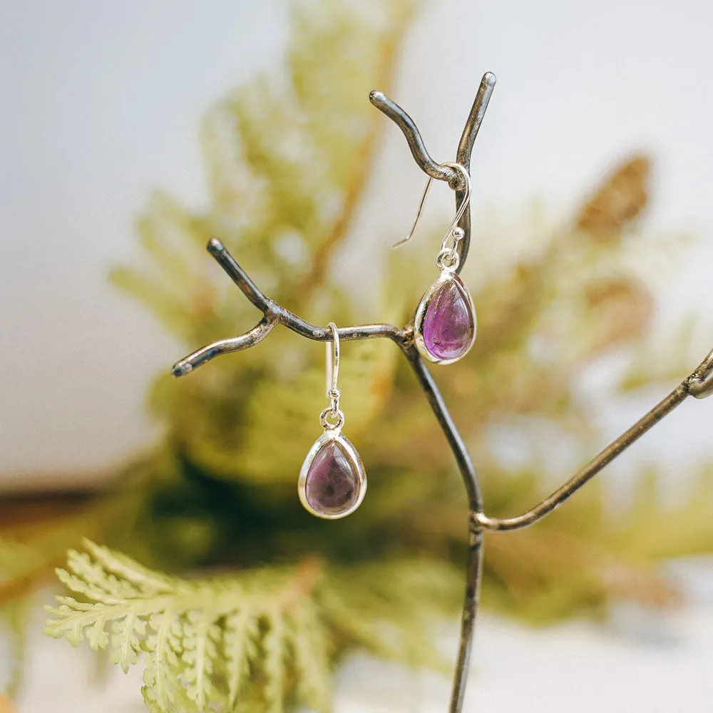 Lola Teardrop Gemstone Sterling Silver Earrings