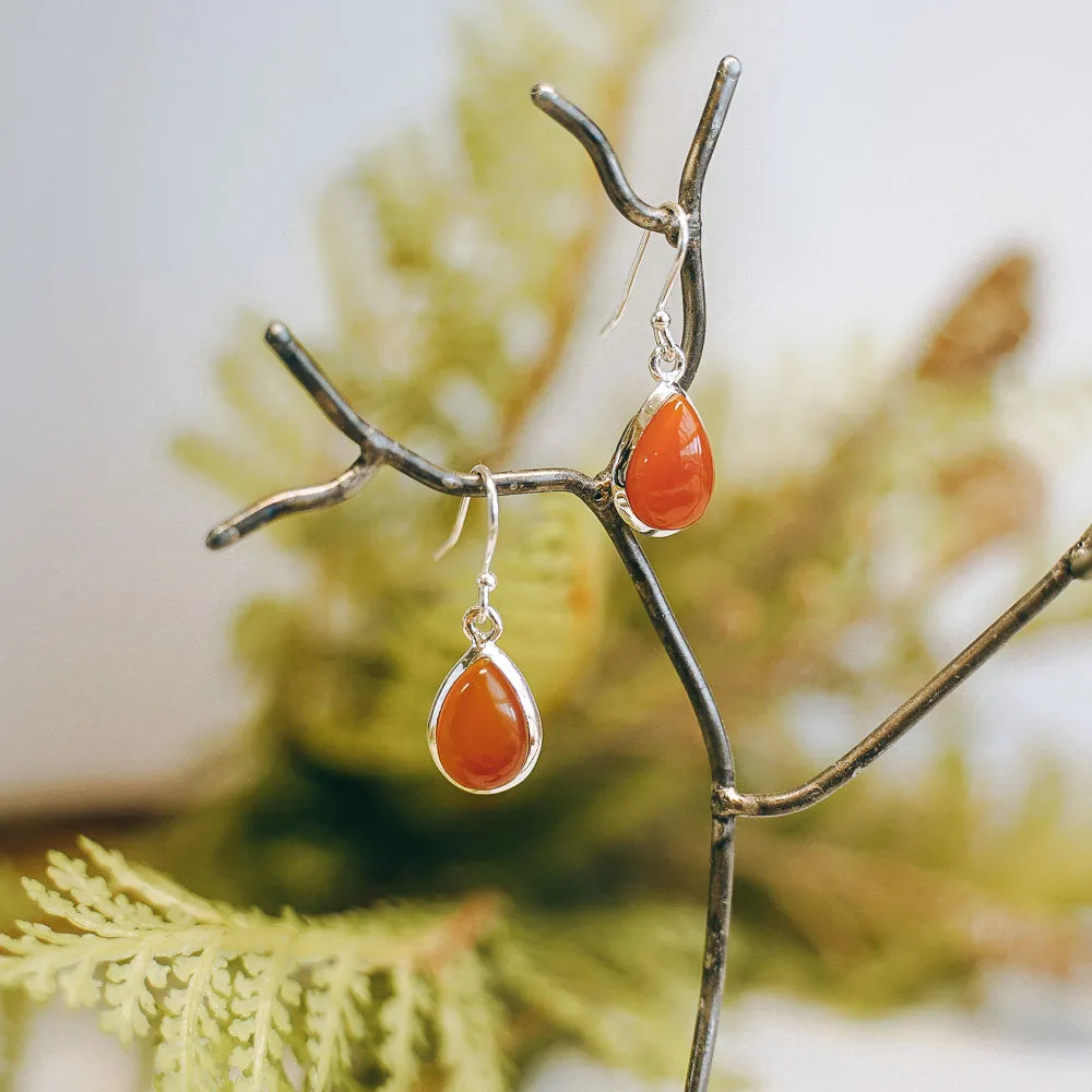 Lola Teardrop Gemstone Sterling Silver Earrings