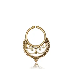 Manasa Faux Septum Ring - Brass