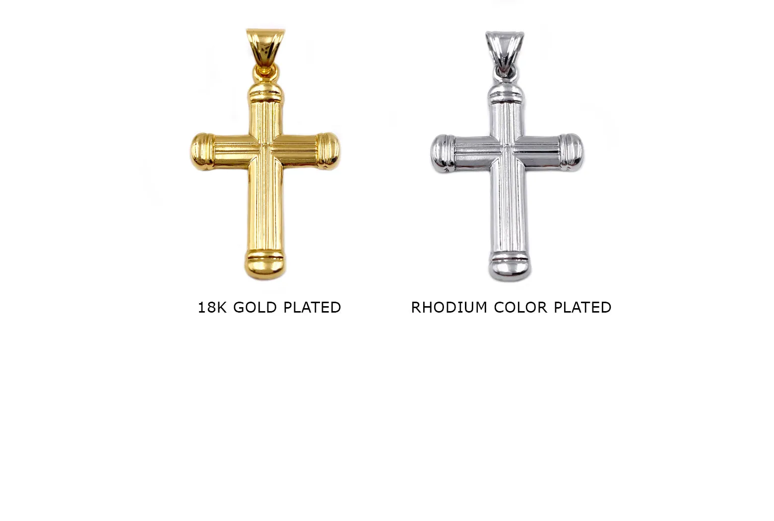 MP3939 Cross Pendant With Bail  CHOOSE COLOR BELOW