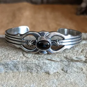 Navajo made Black Onyx Cuff SWSG-BRC-0020