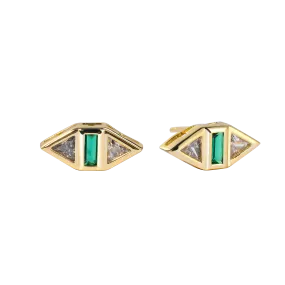 Patchwork Color Gemstone Earrings