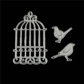 Printable Heaven Small Die - Birdcage & Birds (3pcs)