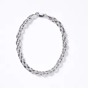 Southern Gates Sterling Silver Gathered Rice Bead Bracelet. 7" (96921)