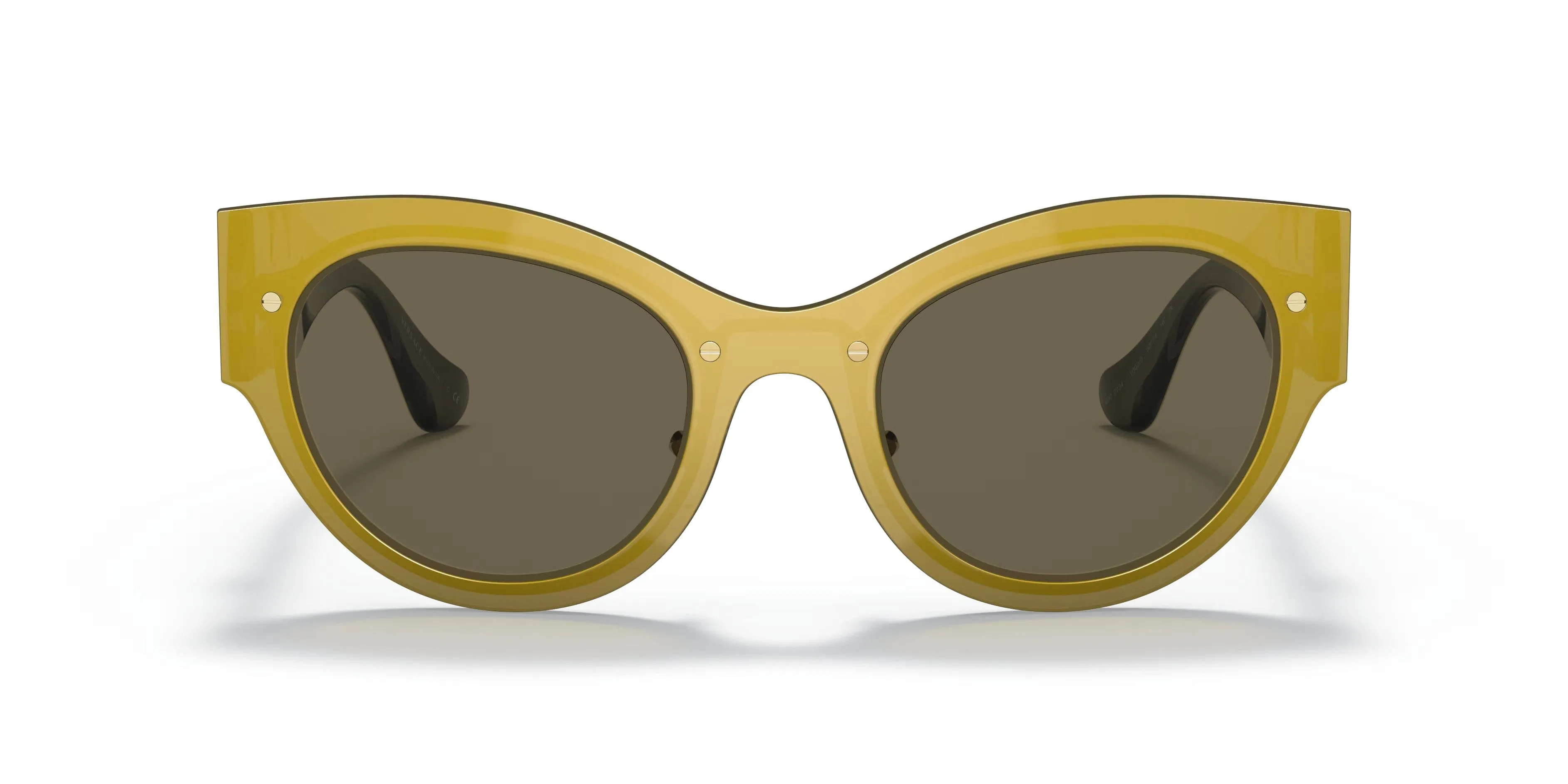Versace 0VE2234 1002/3 Full Rim Transparent Brown Cat eye Sunglasses