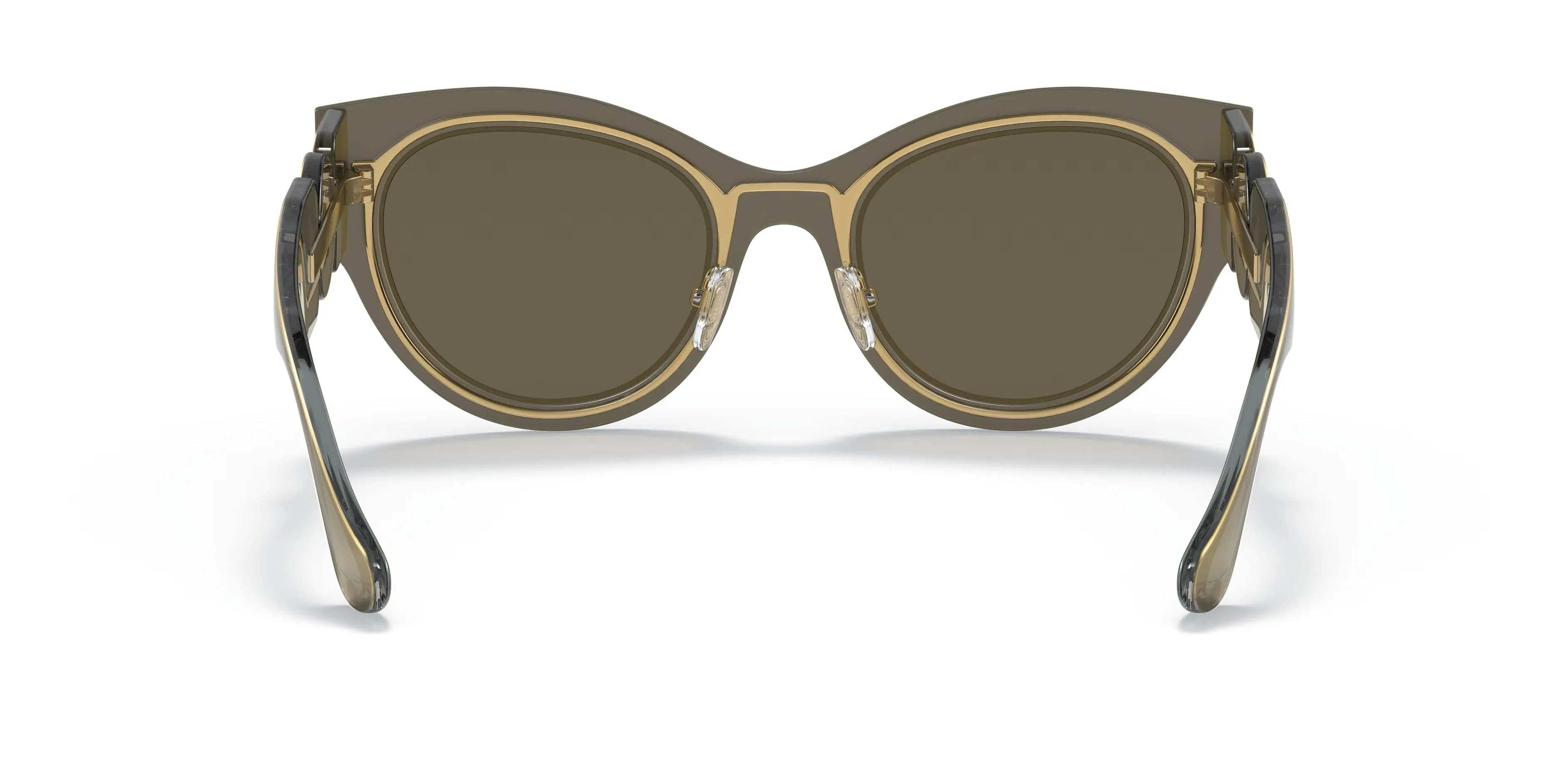 Versace 0VE2234 1002/3 Full Rim Transparent Brown Cat eye Sunglasses
