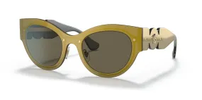 Versace 0VE2234 1002/3 Full Rim Transparent Brown Cat eye Sunglasses