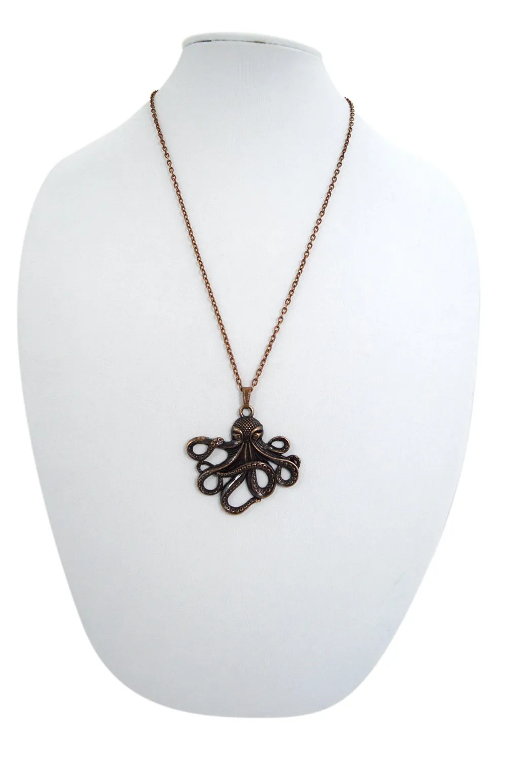 Victorian Steampunk Vintage Toilers of the Sea Octopus Kraken Necklace