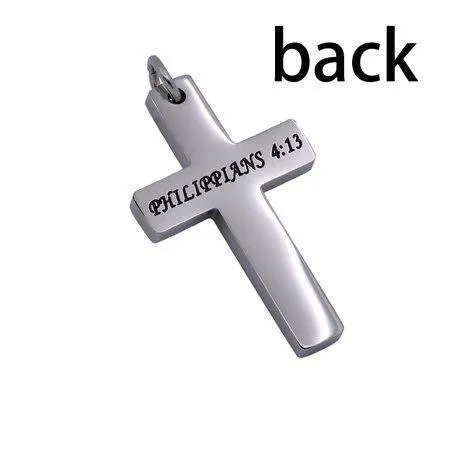 Women's Philippians 4:13 Simplicity Cross Necklace